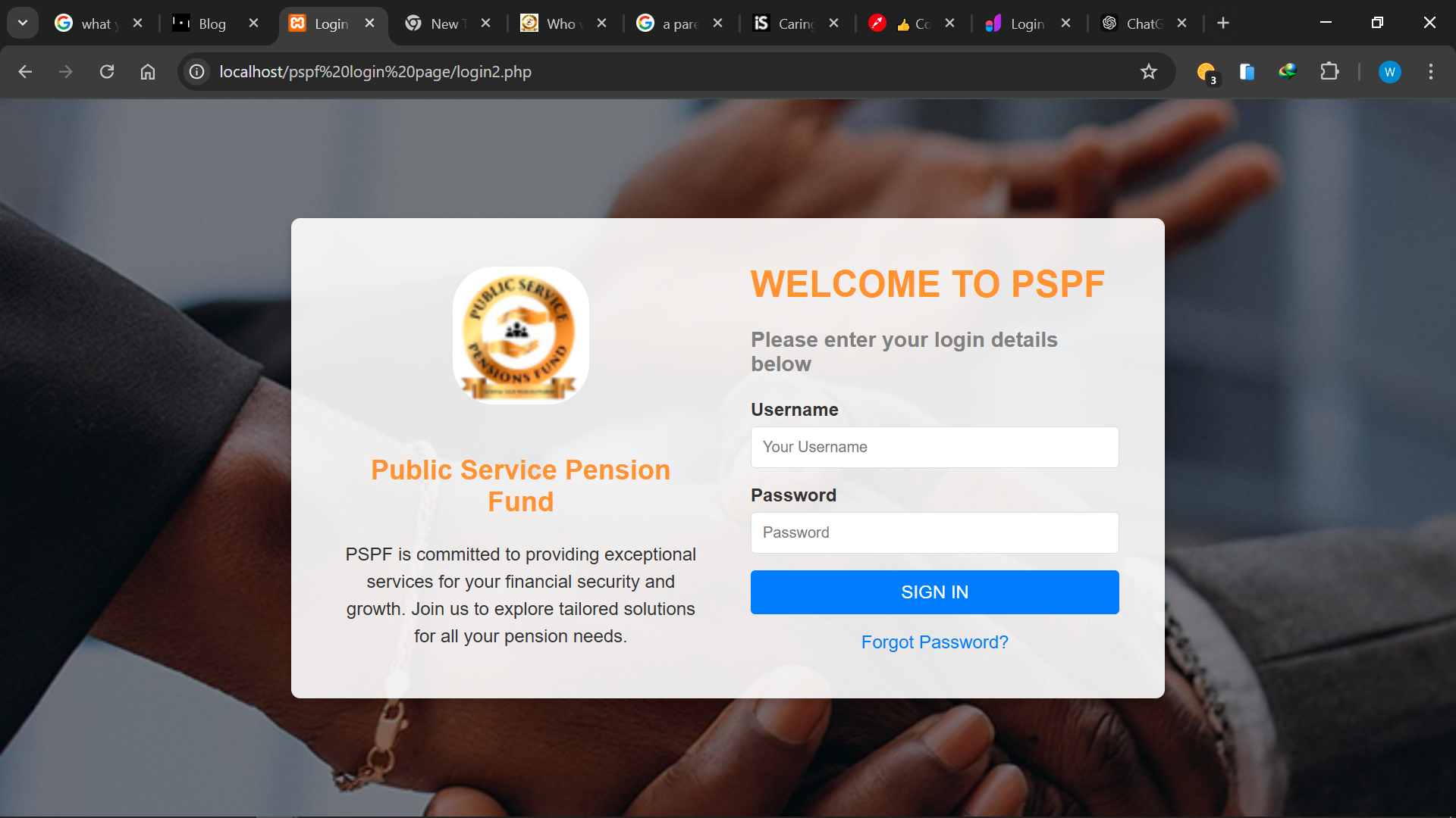 Login Form System
